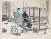 Women Weavers from the series Occupations of Showa Japan in Pictures, Series 2